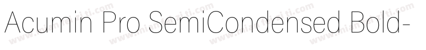 Acumin Pro SemiCondensed Bold字体转换